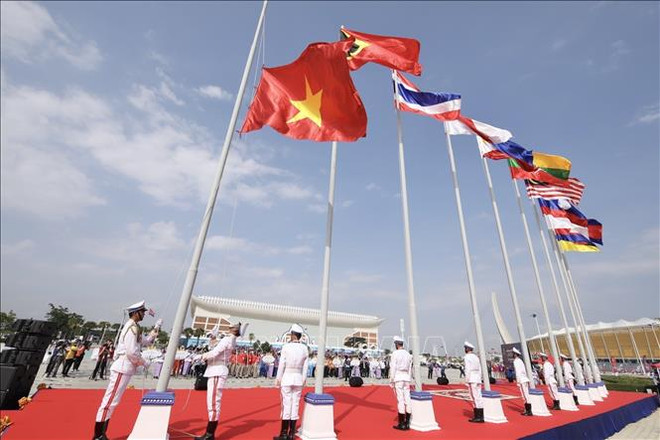 第32届东运会体育代表团升旗仪式在柬埔寨国家体育场举行 ảnh 1 第32届东运会体育代表团升旗仪式在柬埔寨国家体育场举行 ảnh 1