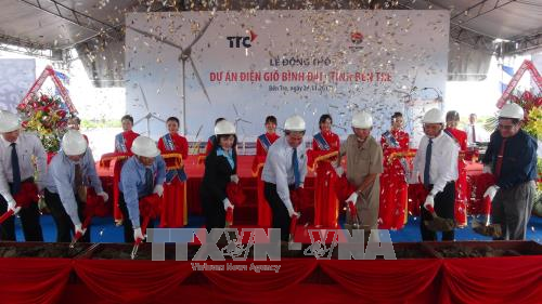 越南槟椥省首个风电项目正式开工建设 ảnh 1