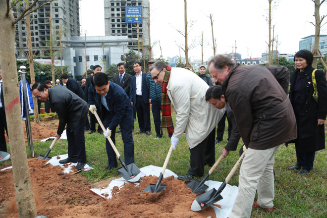 河内市种植100棵树庆祝芬兰国庆100周年 ảnh 3 河内市种植100棵树庆祝芬兰国庆100周年 ảnh 3