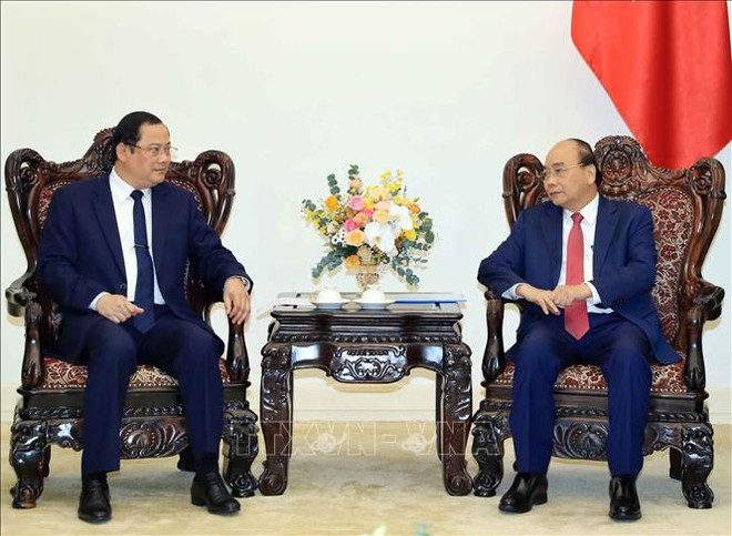 越南政府总理阮春福会见老挝计划投资部副部长宋赛•西潘敦 ảnh 1 越南政府总理阮春福会见老挝计划投资部副部长宋赛•西潘敦 ảnh 1
