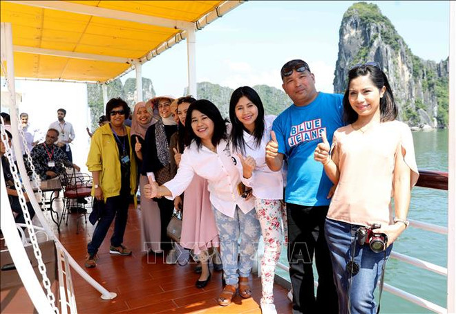 ASOSAI 14: 最高审计机关亚洲组织代表团参观广宁省下龙湾 ảnh 2