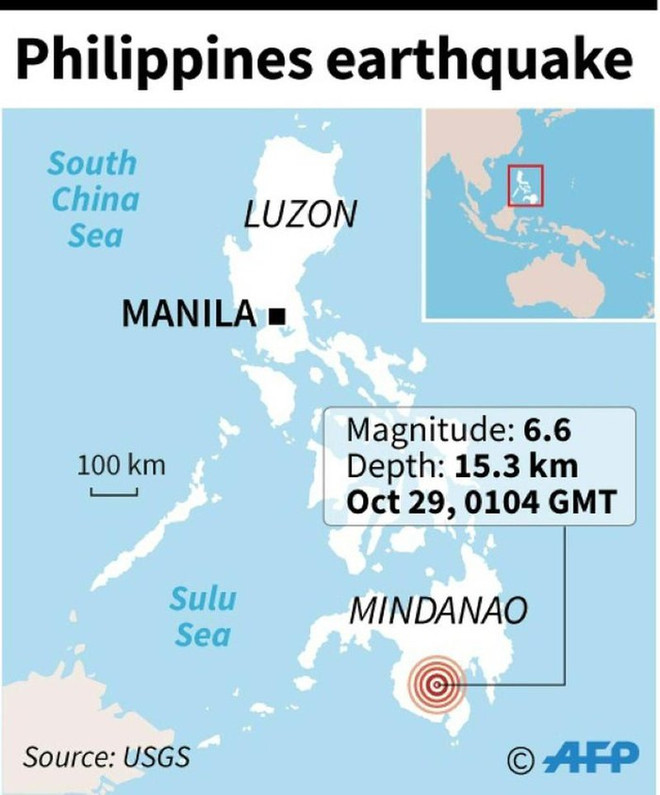 菲律宾南部发生6.6级地震至少6人死亡 ảnh 2 菲律宾南部发生6.6级地震至少6人死亡 ảnh 2