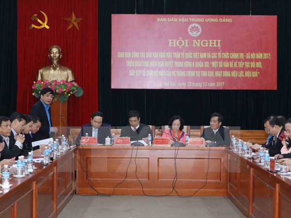 充分发挥越南祖国阵线和各政治社会组织在群众工作中的作用 ảnh 1 充分发挥越南祖国阵线和各政治社会组织在群众工作中的作用 ảnh 1