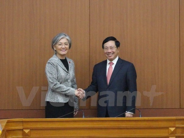 政府副总理兼外长范平明会见韩国总统和总理 同韩国外长举行会谈 ảnh 3 政府副总理兼外长范平明会见韩国总统和总理 同韩国外长举行会谈 ảnh 3