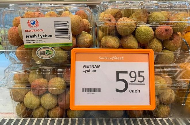 越南荔枝在新加坡FairPrice连锁超市上架 ảnh 1 越南荔枝在新加坡FairPrice连锁超市上架 ảnh 1