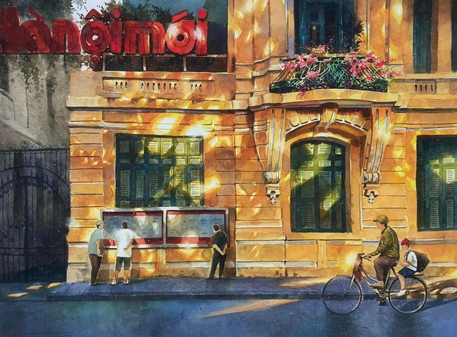 越南年轻画家“老街之恋”画展在河内举行 ảnh 3