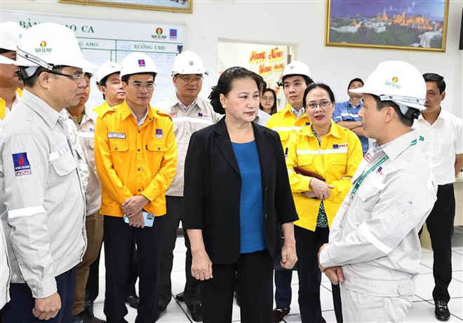 越南国会主席阮氏金银视察金瓯省 ảnh 4 越南国会主席阮氏金银视察金瓯省 ảnh 4