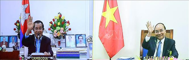 越南政府总理阮春福与柬埔寨首相洪森举行视频会谈 ảnh 1 越南政府总理阮春福与柬埔寨首相洪森举行视频会谈 ảnh 1