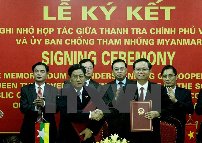 越南政府监察总署与缅甸反腐行动委员会加强合作 ảnh 1 越南政府监察总署与缅甸反腐行动委员会加强合作 ảnh 1