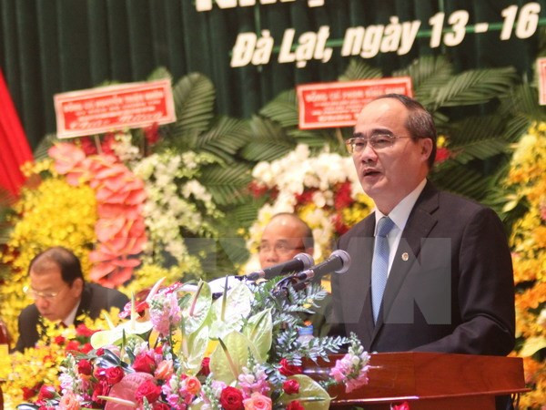 阮善仁同志出席越共林同省第十次代表大会 ảnh 1