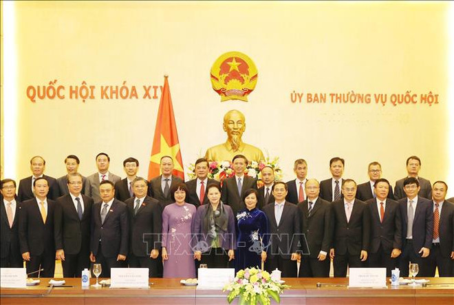 国会主席阮氏金银会见越南驻外大使和代表机构首席代表 ảnh 1 国会主席阮氏金银会见越南驻外大使和代表机构首席代表 ảnh 1
