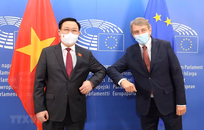越南国会主席王廷惠与欧洲议会主席举行会谈 ảnh 1 越南国会主席王廷惠与欧洲议会主席举行会谈 ảnh 1