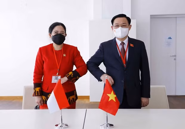 越南国会主席王廷惠会见印尼国会议长 ảnh 1