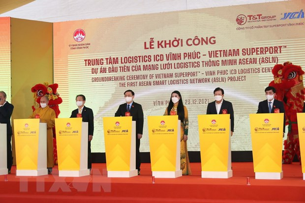 国会主席王廷惠出席永福省ICD物流中心动工仪式 ảnh 1 国会主席王廷惠出席永福省ICD物流中心动工仪式 ảnh 1