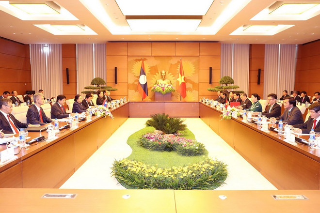 国会主席阮氏金银与老挝国会主席巴妮·雅陶都举行会谈 ảnh 1 国会主席阮氏金银与老挝国会主席巴妮·雅陶都举行会谈 ảnh 1