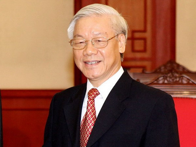 越共中央总书记阮富仲就柬埔寨国庆67周年向柬埔寨国王致贺电 ảnh 1 越共中央总书记阮富仲就柬埔寨国庆67周年向柬埔寨国王致贺电 ảnh 1