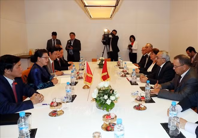 越南国会主席阮氏金银会见摩洛哥-越南友好协会主席穆斯塔法 ảnh 2 越南国会主席阮氏金银会见摩洛哥-越南友好协会主席穆斯塔法 ảnh 2