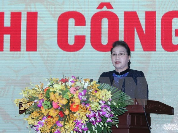 国会主席阮氏金银出席“祖国记功”证书授证仪式 ảnh 1 国会主席阮氏金银出席“祖国记功”证书授证仪式 ảnh 1