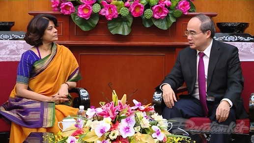 阮善仁会见联合国常驻越南协调员普拉蒂巴·梅塔 ảnh 1