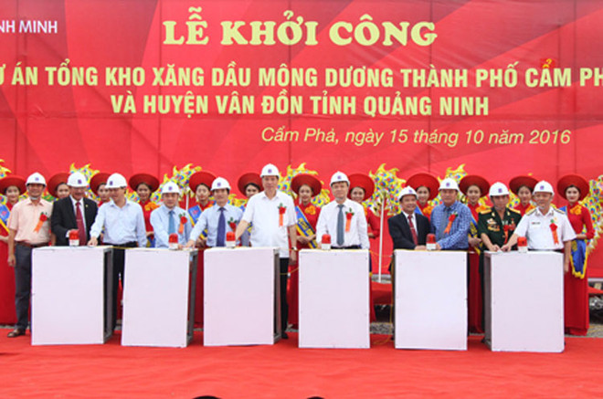 广宁省蒙阳石油总库建设项目正式开工 ảnh 1 广宁省蒙阳石油总库建设项目正式开工 ảnh 1