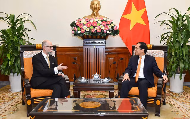 越南外交部部长裴青山会见加拿大驻越大使肖恩·施泰尔 ảnh 1