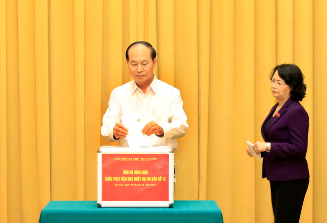 各中央机关开展为第12号台风灾民捐款活动 ảnh 4 各中央机关开展为第12号台风灾民捐款活动 ảnh 4