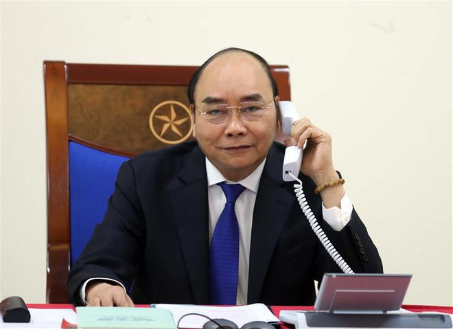 越南政府总理阮春福与澳大利亚总理通电话 ảnh 1