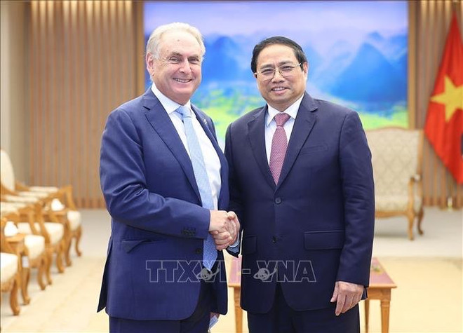 越南政府总理范明政会见澳大利亚贸易和旅游部长 ảnh 1 越南政府总理范明政会见澳大利亚贸易和旅游部长 ảnh 1