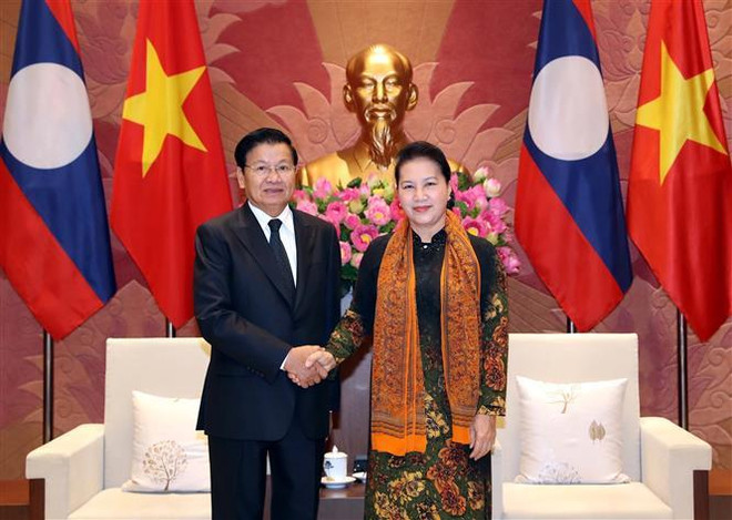 越南国会主席阮氏金银会见老挝政府总理通伦·西苏里 ảnh 1 越南国会主席阮氏金银会见老挝政府总理通伦·西苏里 ảnh 1