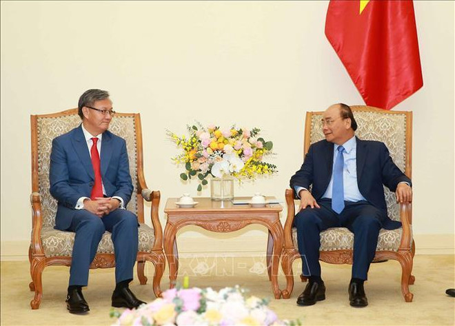 老挝驻越大使任期届满向越南政府总理辞行 ảnh 1