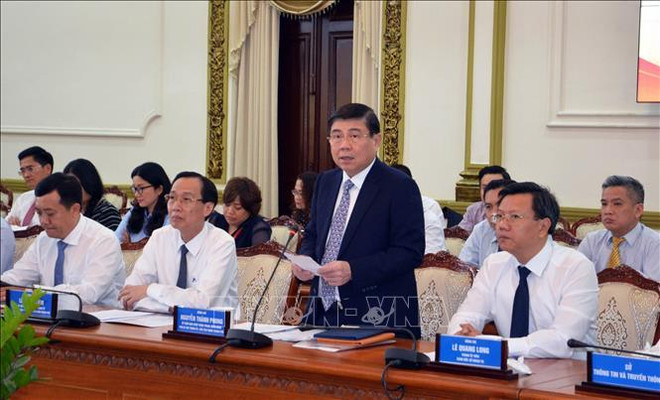 胡志明市领导人会见越南新任驻外使节代表团 ảnh 1 胡志明市领导人会见越南新任驻外使节代表团 ảnh 1
