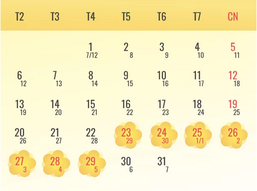 越南政府总理批准2020庚子年春节7天假方案 ảnh 1