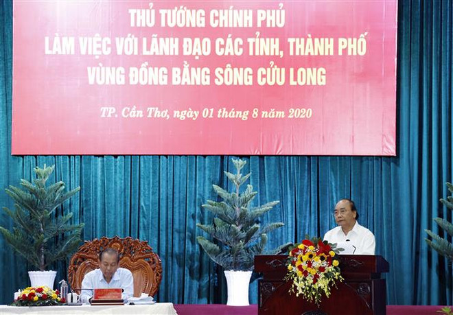 阮春福总理:九龙江三角洲应集中化解困难 坚决打赢防疫攻坚战 ảnh 1 阮春福总理:九龙江三角洲应集中化解困难 坚决打赢防疫攻坚战 ảnh 1