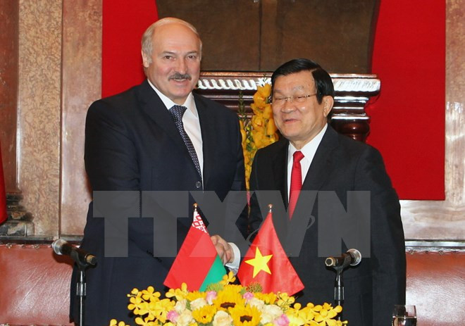 越南国家主席张晋创同白俄罗斯总统卢卡申科举行会谈 ảnh 1 越南国家主席张晋创同白俄罗斯总统卢卡申科举行会谈 ảnh 1