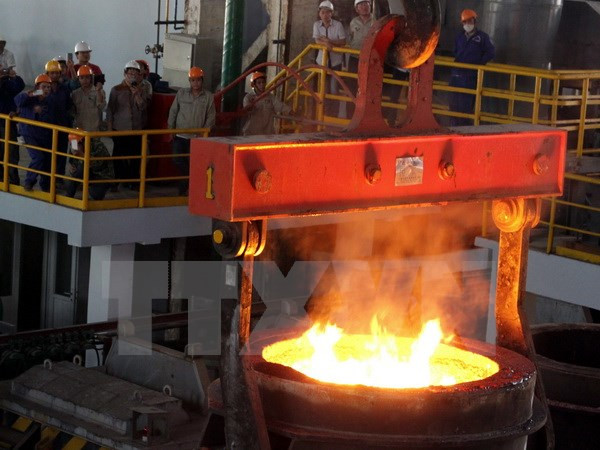 高平省第一批钢坯成功出炉 ảnh 1