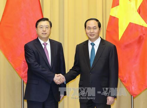 越南国家主席陈大光会见中国全国人大常委会委员长张德江 ảnh 1 越南国家主席陈大光会见中国全国人大常委会委员长张德江 ảnh 1