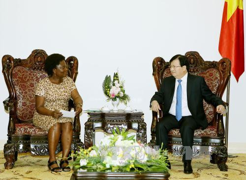 政府副总理郑廷勇会见世行东亚与太平洋地区副行长维多利亚·克瓦 ảnh 1