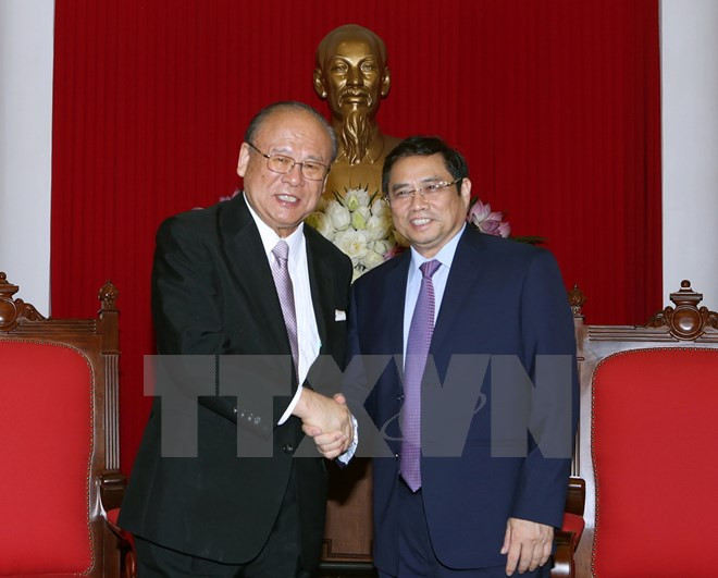 越共中央组织部部长范明政会见日越友好议员联盟特别顾问武部勤 ảnh 1 越共中央组织部部长范明政会见日越友好议员联盟特别顾问武部勤 ảnh 1