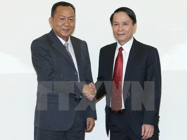 越通社社长与老挝巴特寮通讯社社长进行会谈 ảnh 1 越通社社长与老挝巴特寮通讯社社长进行会谈 ảnh 1