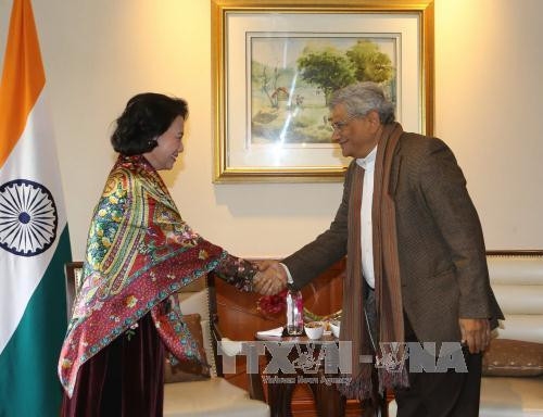 越南国会主席阮氏金银会见印共总书记亚秋里 ảnh 1 越南国会主席阮氏金银会见印共总书记亚秋里 ảnh 1