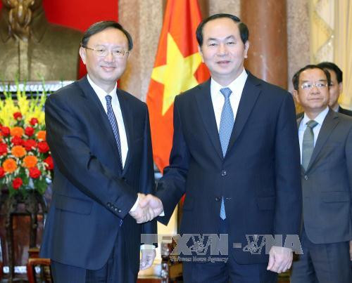 越南国家主席陈大光会见中国国务委员杨洁篪 ảnh 1 越南国家主席陈大光会见中国国务委员杨洁篪 ảnh 1