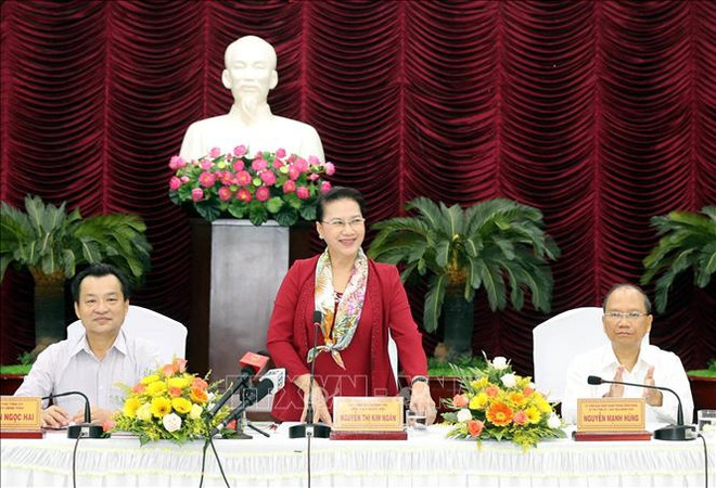 越南国会主席阮氏金银赴平顺省调研 ảnh 1 越南国会主席阮氏金银赴平顺省调研 ảnh 1