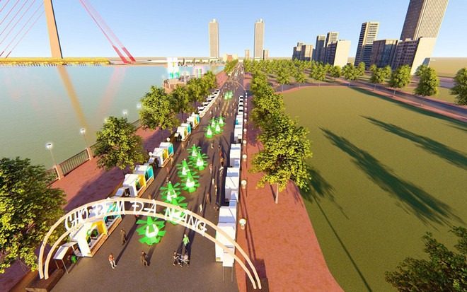 岘港市白藤夜市和步行街预计将于6月投运 ảnh 2