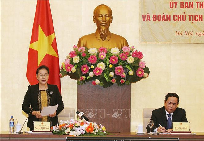 越南国会常委会与祖国阵线中央委员会主席团2019年度联席会议在河内召开 ảnh 2 越南国会常委会与祖国阵线中央委员会主席团2019年度联席会议在河内召开 ảnh 2