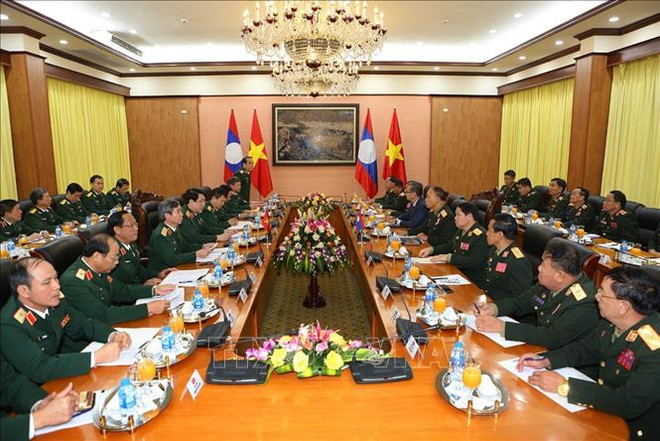 老挝人民军高级政治干部代表团对越南进行正式访问 ảnh 2 老挝人民军高级政治干部代表团对越南进行正式访问 ảnh 2