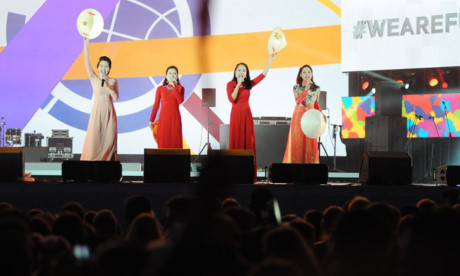 世界青年与学生联欢节:越南做开场表演 ảnh 3 世界青年与学生联欢节:越南做开场表演 ảnh 3
