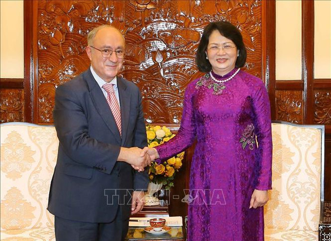 国家副主席邓氏玉盛会见德国世界大学协助组织主席 ảnh 1 国家副主席邓氏玉盛会见德国世界大学协助组织主席 ảnh 1