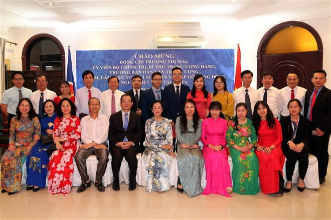 越共中央民运部部长张氏梅访问卡塔尔 ảnh 1