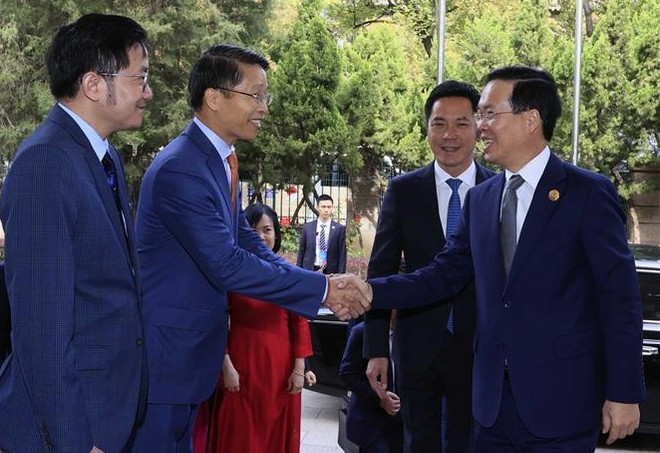 武文赏亲切会见了越南驻中国代表机关干部和工作人员 ảnh 1 武文赏亲切会见了越南驻中国代表机关干部和工作人员 ảnh 1