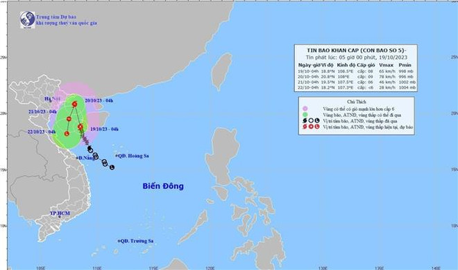 第5号台风有加强趋势:政府总理发布应对灾害天气通知 ảnh 2 第5号台风有加强趋势:政府总理发布应对灾害天气通知 ảnh 2